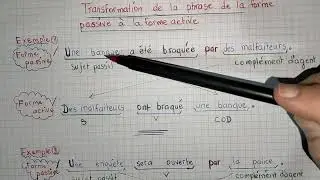 @Français: Transformation d'une phrase de la forme passive à la forme active