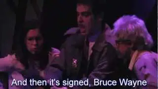 Bruce wayne crossed out BATMAN - Quote from Holy Musical B@man