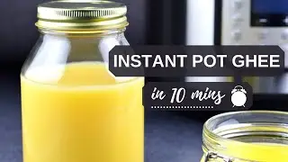 INSTANT POT GHEE (10 min recipe) with fool-proof VISUAL CUES | Homemade Ghee from Unsalted Butter