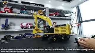 How to oeprate 1/14 LESU RC Hydraulic Excavator 374F,light, see radio settings.