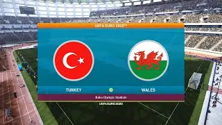 PES 2021 | EURO 2020 WITH REALISTIC MODS | TURKEY VS WALES FHD GAMEPLAY 2021