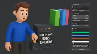Geometry Nodes Book Generator &ndash; Create 3D Books in Seconds!