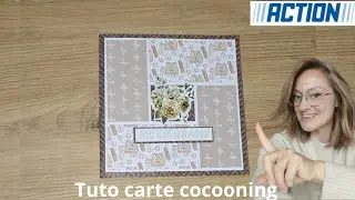 Tuto carte cocooning #scrap #diy #scrapbooking #action 