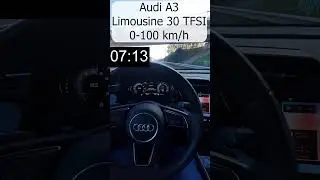 Audi A3 Limousine 30 TFSI 0-100 km/h acceleration