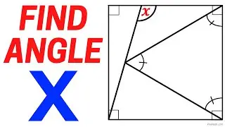 Find Angle X in the given Square  | Quick & Simple Explanation