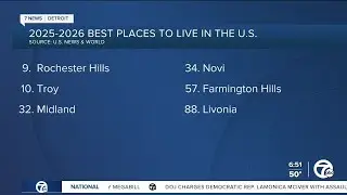Several Michigan cities listed in the top 100 places to live in the U.S.