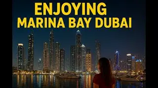 ✨ Enjoying Marina Bay Dubai Night View | Stunning Skyline & City Lights 🌃