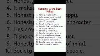 Honesty is the Best Policy Essay 15 Lines | Easy English Essay