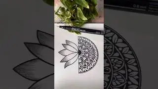 Lotus Mandala | Mandala Tutorial step by step #creativeart #mandalashorts #mandala #art #artshorts