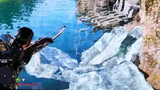 Crimson Desert The ice arrow turns into an ice block! The ice block explodes! Swimming! Testing!