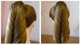 Tuto coiffure simple: queue de cheval originale  ✨ fausse tresse &eacute;pi de bl&eacute;  ✨ facile a faire