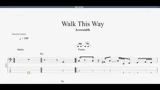 Aerosmith - Walk This Way (bass tab)