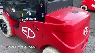 EP EFL 353 Elektrostapler Vollkabine Triplexmast 4.800 mm Seitenschieber Zinkenverstellgerät