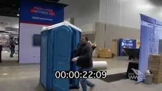 How many portable toilets can you count at WWETT?