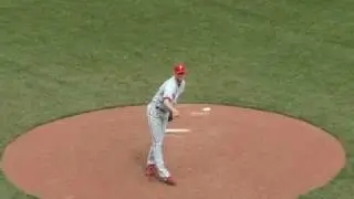 RHP Ryan Madson warm-ups