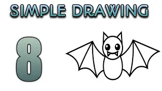 How to Turn number 8 into a cute Animal, how to draw a Bat easy step by step for beginners #Eesapix