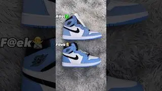 Real Vs Fake University Blue Jordan 1 #sneakerhead #sneakers #viral