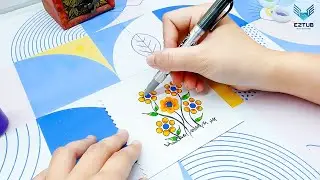 ISMB07 Learn Quilling The Five Petaled Flower Garden Card / Ileen Shultz Man Bray