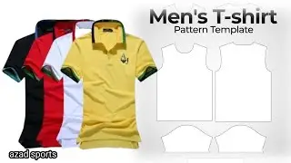 T-SHIRT👕 PATTERN MAKING||T-SHIRT👕 PATTERN BANANE KA ASAN TARIKA BY AZAD SPORTS