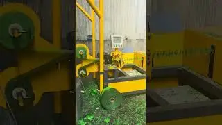 Fully Automatic High Speed Grass Wire Making Machine #grasswirefence #greenfence