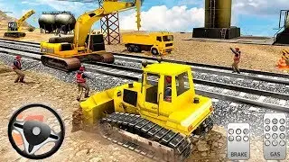 Tunnel Railway Train Track Construction Simulator - Android GamePlay أطفال