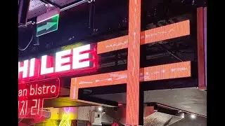 LED арт-объект MEVY P4 RGB из композитных экранов для сети гастромаркетов 