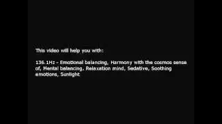 Emotional balancing, Harmony with the cosmos, etc. (Isochronic Tones 136.1 Hz) Pure Series