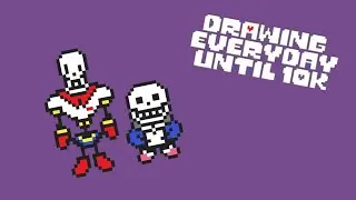 Mini sans and papyrus pixel art! day 50!