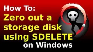 Как обнулить диск хранения с помощью SDELETE в Windows