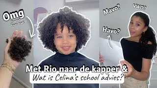 Rio's haar knippen!😱 & Celina's Middelbare school advies horen!