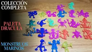 colección completa de paleta Drácula monstruos marinos