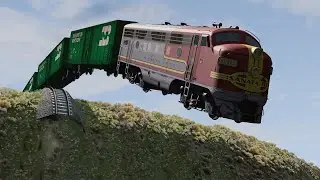 Trains vs Cliff Crashes 10 – BeamNG.drive | BeamNG High Speed