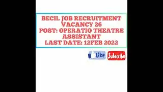 BECIL JOB RECRUITMENT 2022#shorts