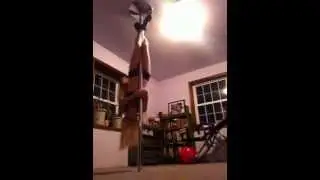 Diana Lynn Spinner pole at home