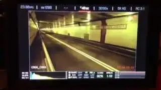 Red Bull F1 car being driven through Lincoln Tunnel 190mph