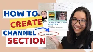 How to create a section on your Youtube Channel