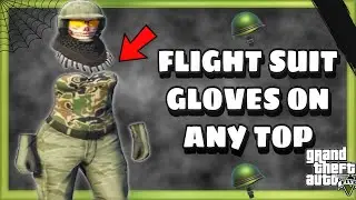 GTA 5 ONLINE- GREEN FLIGHT SUIT GLOVES ON ANY TOP WITH TRANSFER (FEMALE)1.54