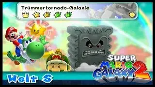 Super Mario Galaxy 2 /46 Welt S /4 Tr&uuml;mmertornado-Galaxie +Gr&uuml;nsterne