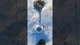 İglo / barınak drone g&ouml;z&uuml;nden #kamp #drone #camping #barınak #doğa #doğalyaşam #kışmevsimi