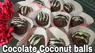Chocolate Coconut balls recipe|Chocolate balls 🥥🍫by zaika hai Updated| tasty chocolate coconut balls