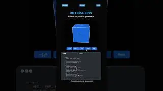 🌟 Code Interactive 3D Cube  (HTML, CSS, JS) | mzcode01 #cssprojects #javascriptprojects #cssshorts