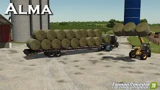 Уборка люцерны на сено! Алма, Миссури, FS25