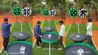 Roll the Dice and pop the balloons Challenge || Village Avengers