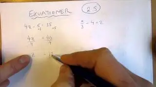 Att l&ouml;sa enkla ekvationer