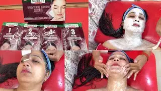 Facial step by step | NATURES ESSENCE Brightening Diamond Facial Kit how to use | Facial