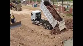 Part 49: Best Action strong bulldozer SHANTUI Pushing land Clear Lake  #bulldozer #roadtrips #fyp