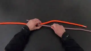 Dvojitý rybářský uzel   protisměrný