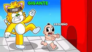 GIGANTE vs PEQUEÑO en ROBLOX 🤯 | Cambia Tu Tamaño Para Pasar | 2 Noobs son GIGANTE Y PEQUEÑOS
