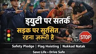 37th Road & Driving Safety Month 2026 | Safety Pledge, Flag Hoisting & Security Nukkad Natak