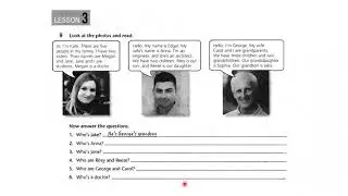 Unit 4, L3, Talk about your family